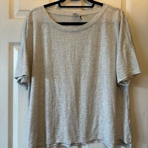 Casual Gray Striped Women's Top